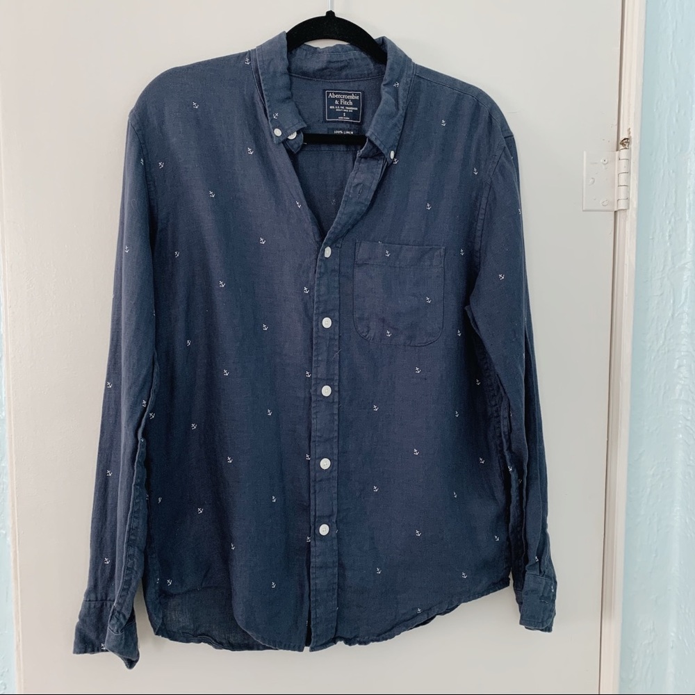 Abercrombie & Fitch Men’s Linen Casual Shirt